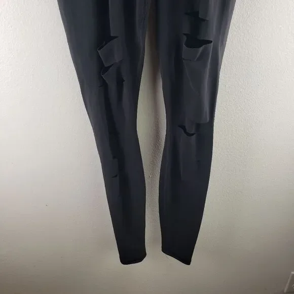 Women's ALO Black Preowned Cut Out Stretchy Yoga Pants Size XS - Picture 8 of 12